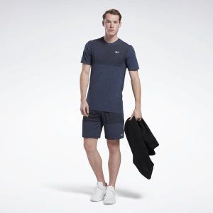 Reebok United by Fitness MyoKnit T Shirt Herren - Navy/Schwarz - DE 253-TSW